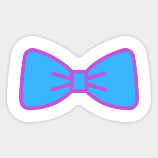 pink and blue bowtie Sticker